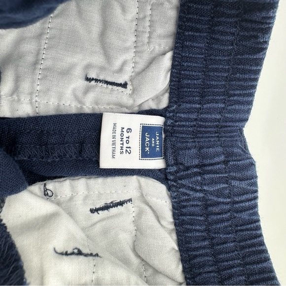 Janie and Jack (6-12mo) Navy Blue Linen Pants - Picture 7 of 9